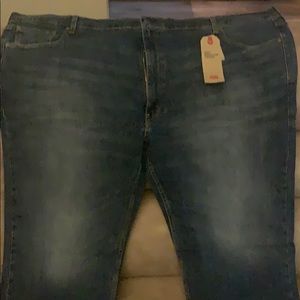 Big and Tall men’s 502 taper blue jeans. NWT